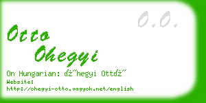 otto ohegyi business card